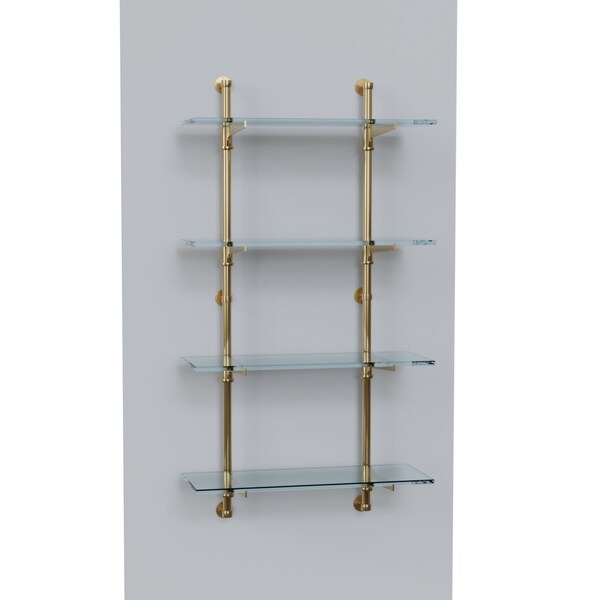 Designs Of Distinction Cantilever Bistro Shelf Kit - 4 Shelves - Polished Brass 01CANT1048PB1 - main
